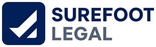 Logo for Sure Foot Legal - Litigation & Defense